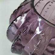 Vase cactus en verre couleur améthyste vintage