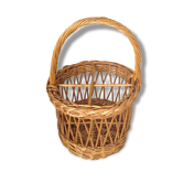 Panier osier à bouteilles