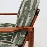 Vintage Armchair Green Cushions Classic Design