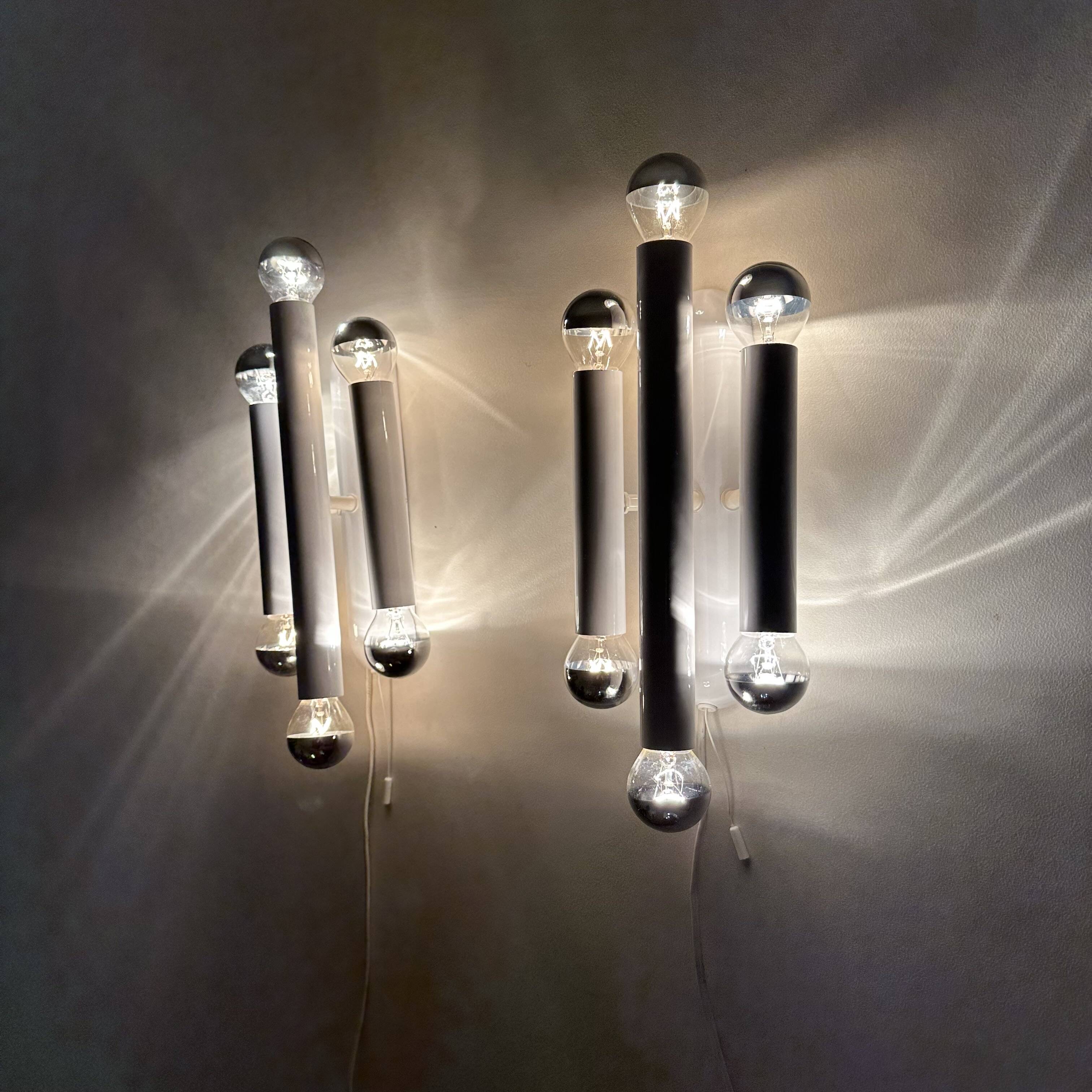 Set of 2 Hufnagel leuchten wall lamps sconce , 1970s