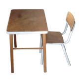 Pupitre pieds compas avec sa chaise