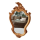 Vintage rococo mirror in gilded resin