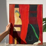 Peinture abstraite femme huile sur toile
