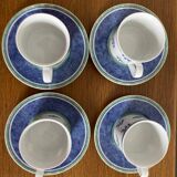 Set of 4 Villeroy boch cups and saucers