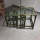 Vintage nesting table, green in colour.
