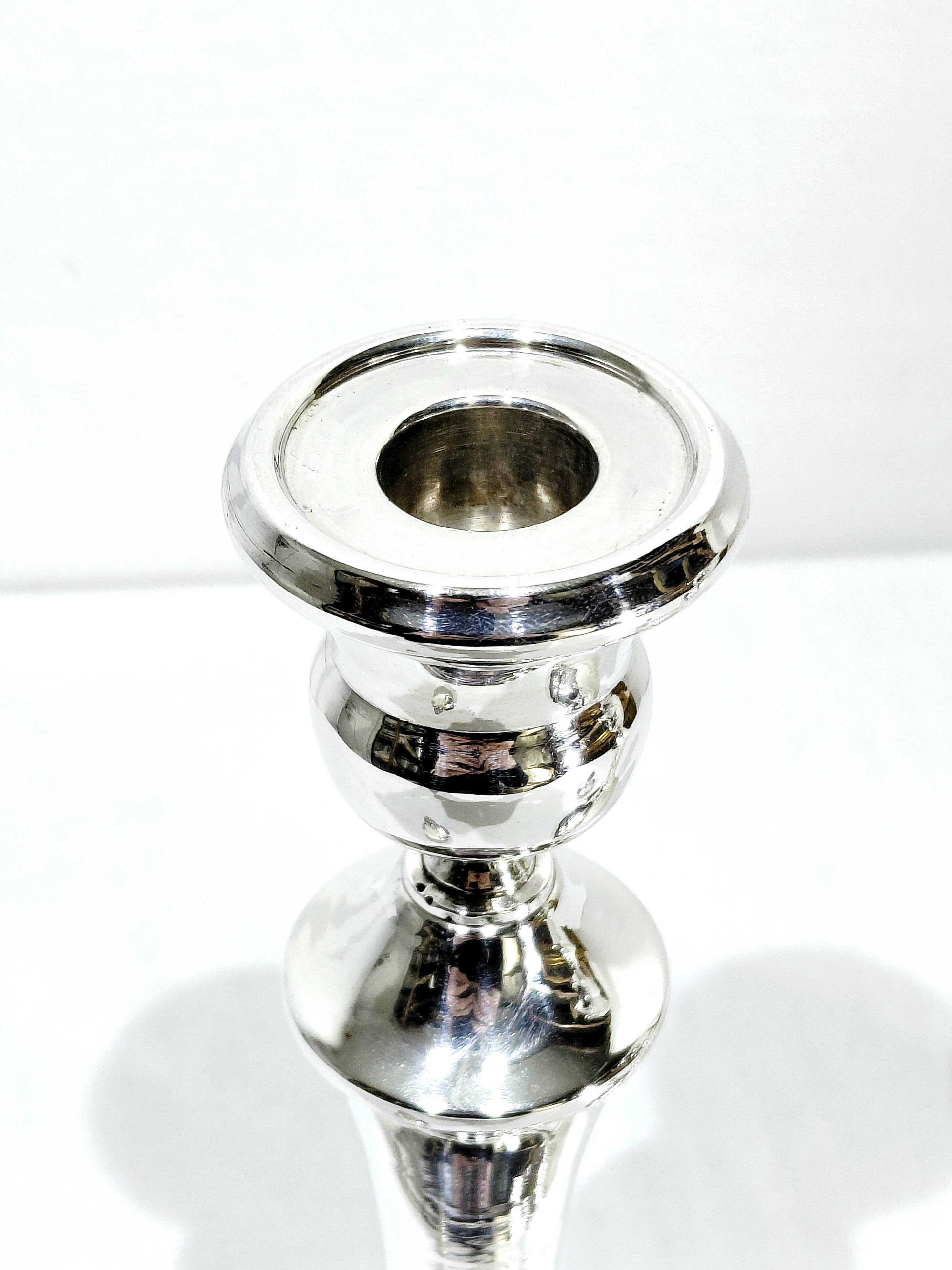 Pair of Silver Candle Holders Egypt