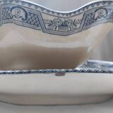 Martainville Ironstone Gravy Boat – Salins R&A – Blue Decor, One-Piece Piece