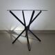 Italian folding table 80's aluminium frame