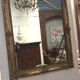 Louis Philippe mirror in wood and golden stucco 103x103cm