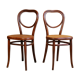 Pair of chairs Thonet No.28 20th end heart shape