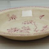 Hollow plate in iron earth from Gien model Pink Hawthorn