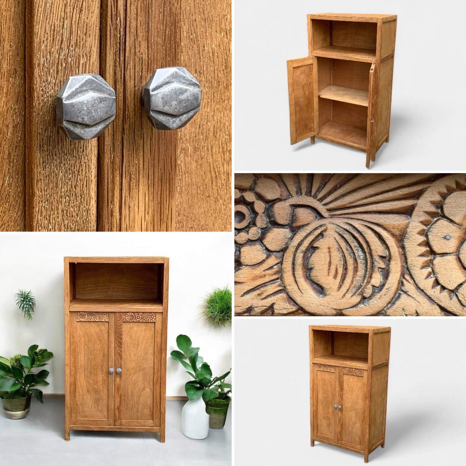 Buffet parisien art déco bois brut 1930