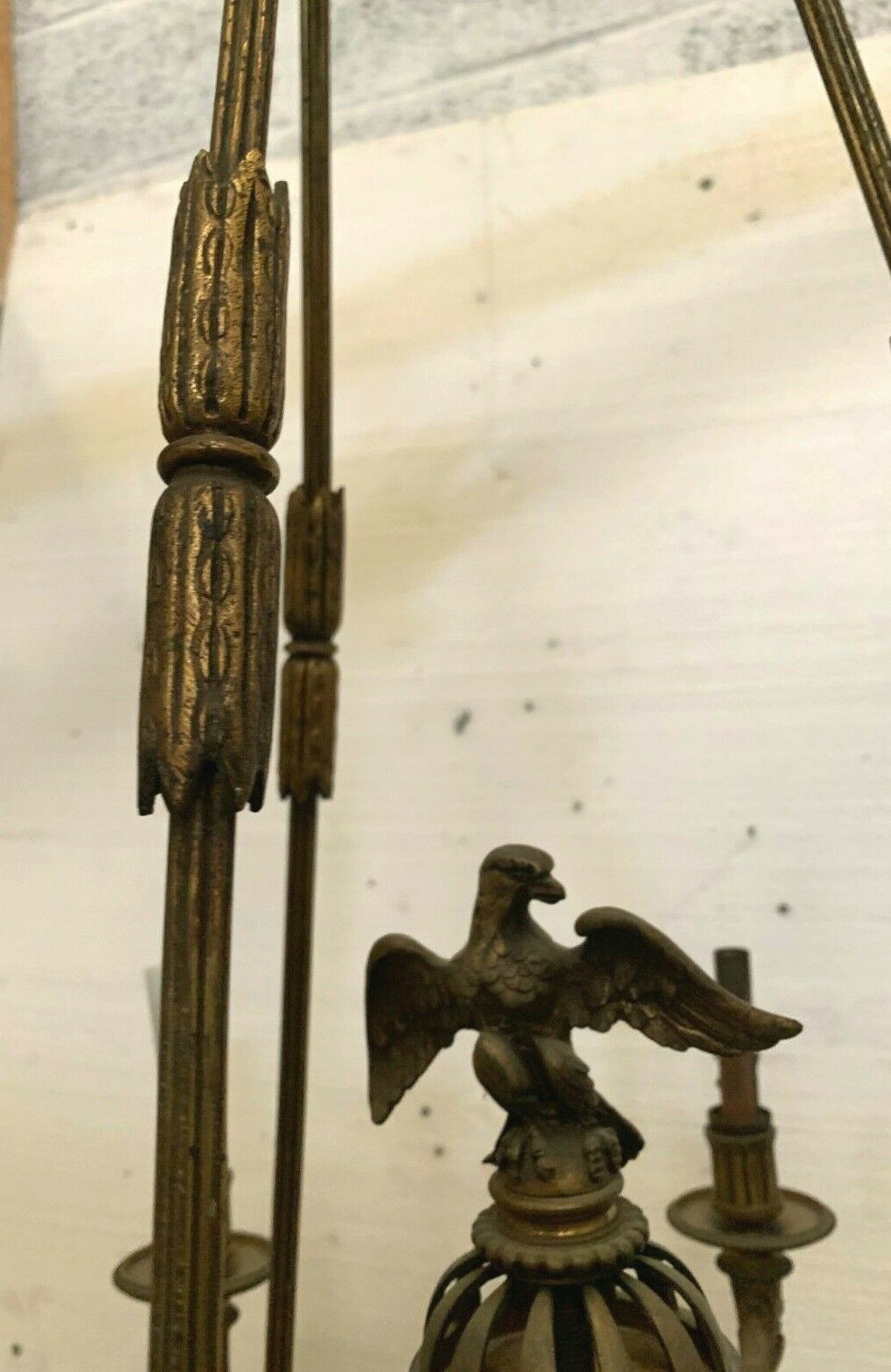 19th century Bronze and Alabaster Empire Lustre Napoleon III