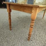 Table de drapier en chêne massif doré 230x73cm deux tiroirs