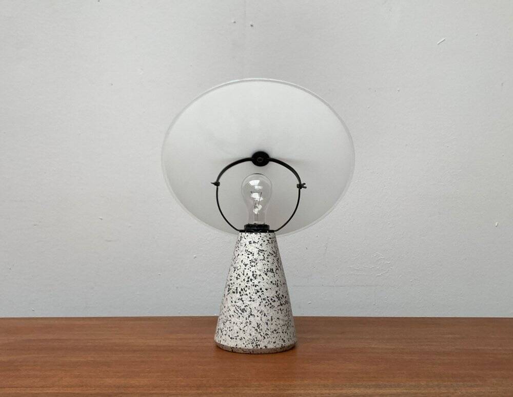 Vintage Postmodern Eno table lamp in glass and terrazzo from Ikea, 1990s.