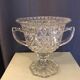 Coupe triomphe en verre taille avec anses années 70