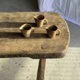 Set of 3 small jugs or milk pots in stoneware H8 D8.5