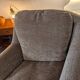 Pair of brown chenille velvet lounge chairs