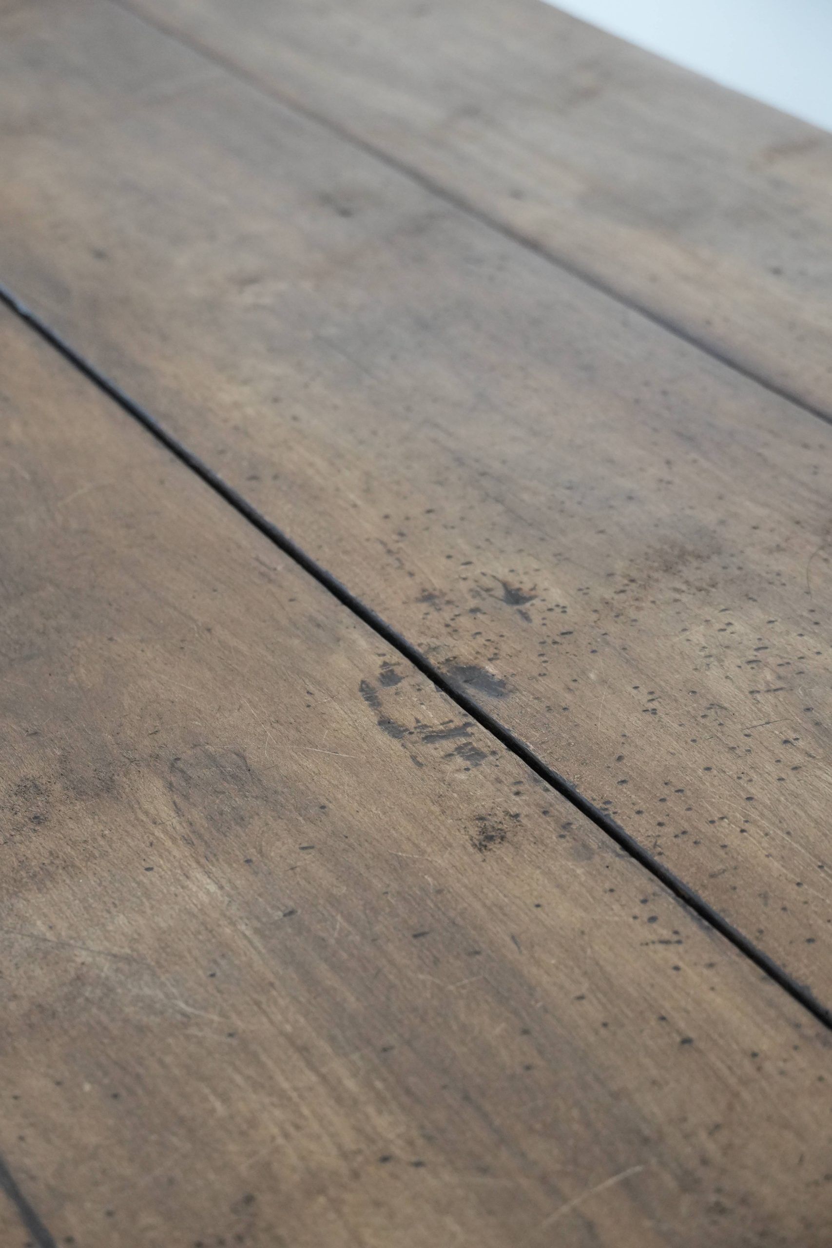 Antique French dining table made of fruitwood  from the late 18th century