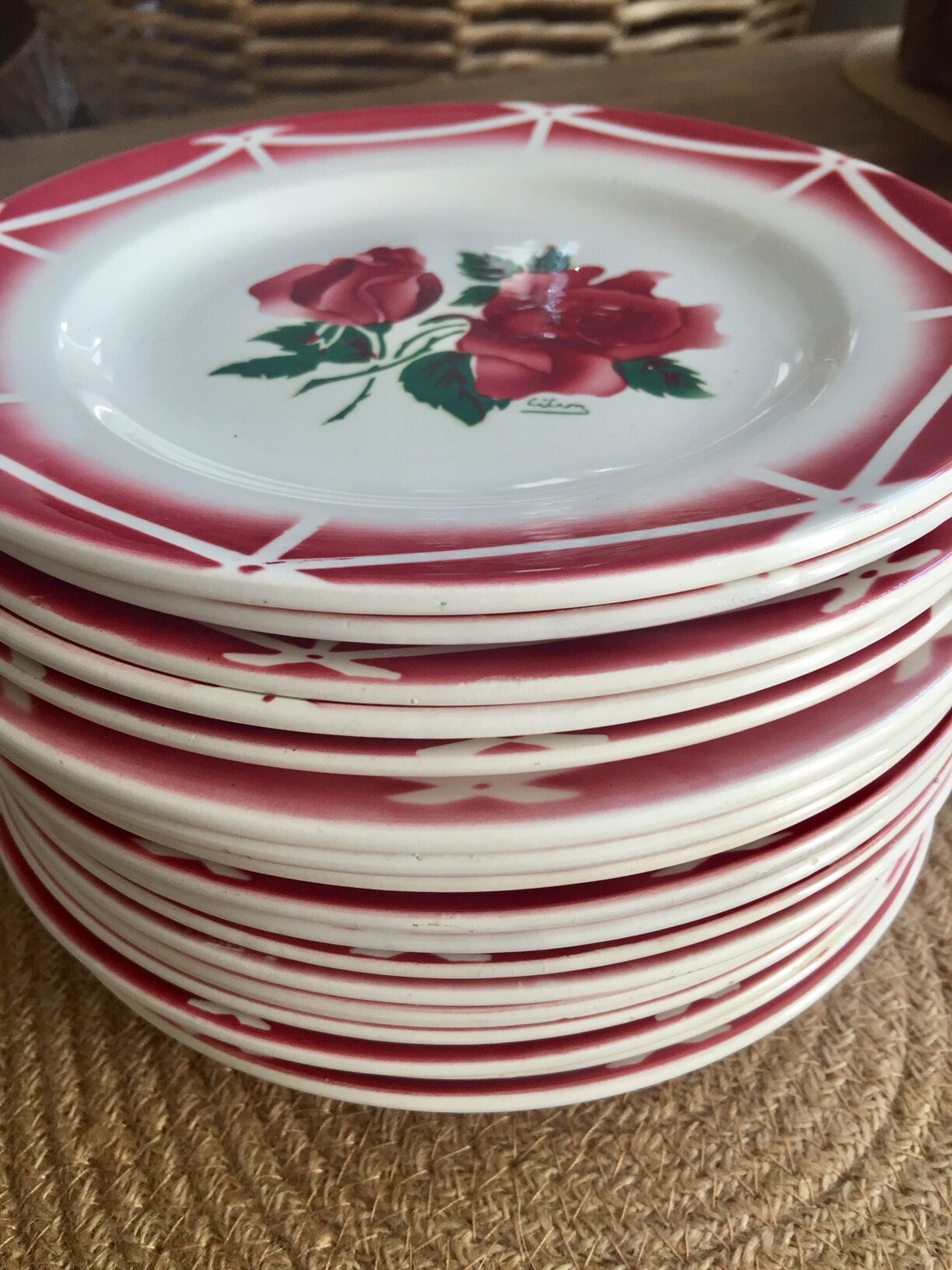 Assiettes a dessert cibon Digoin Sarreguemines