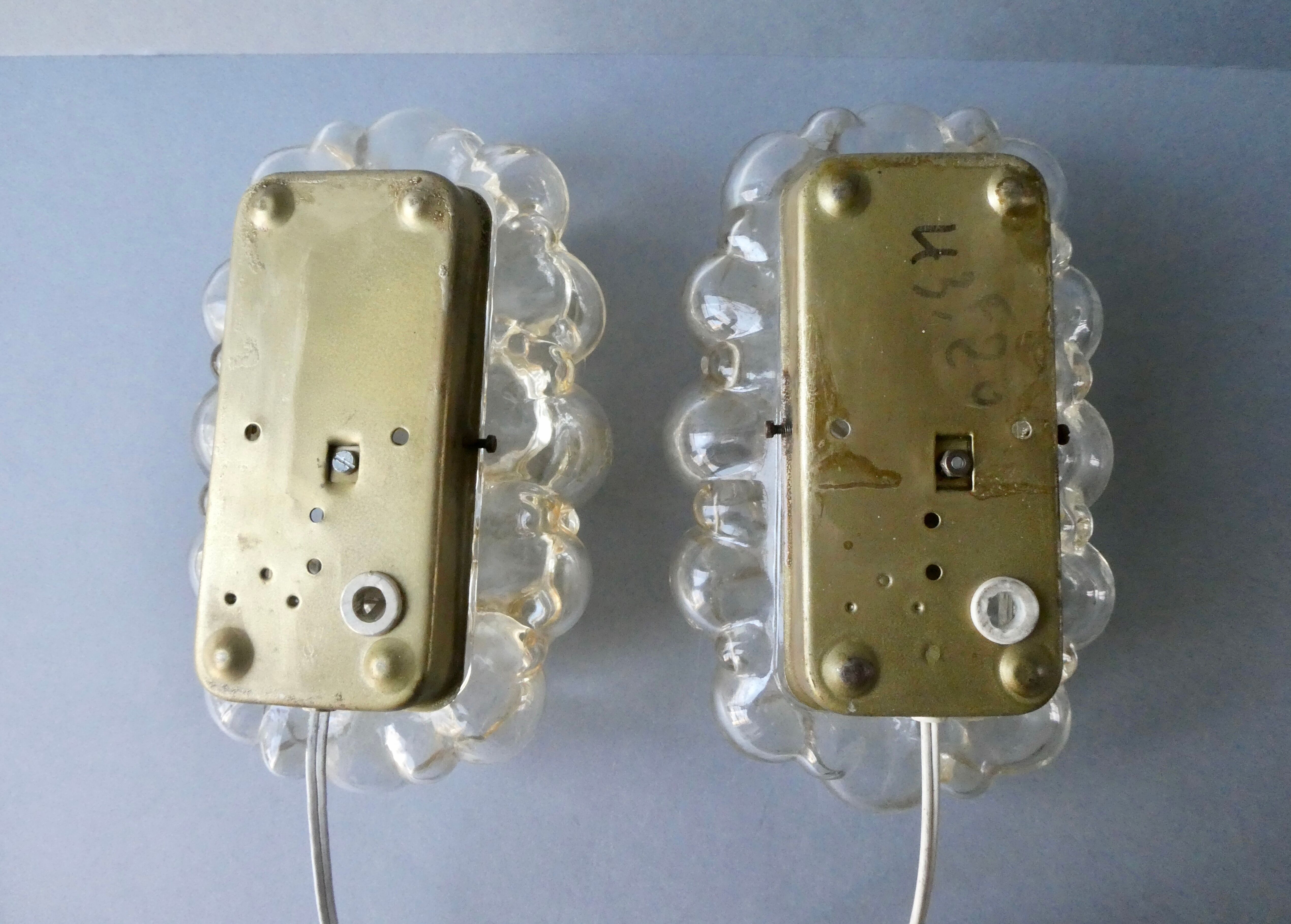 Pair of wall lamps Helena Tynell 60s