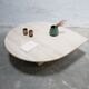 Table basse vintage en travertin
