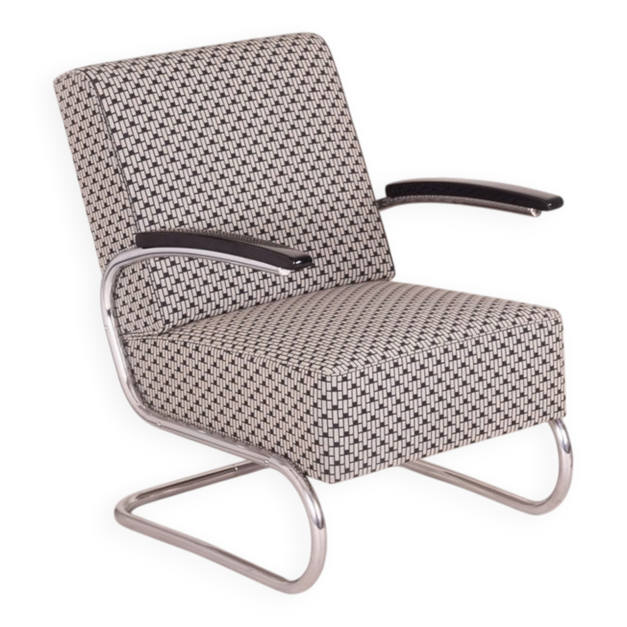 Bauhaus Armchair in Chrome attributed to Mücke-Melder, Czech, 1930s