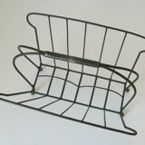 Porte-revues vintage / présentoir à disques en métal / kiosque à journaux des années 1960