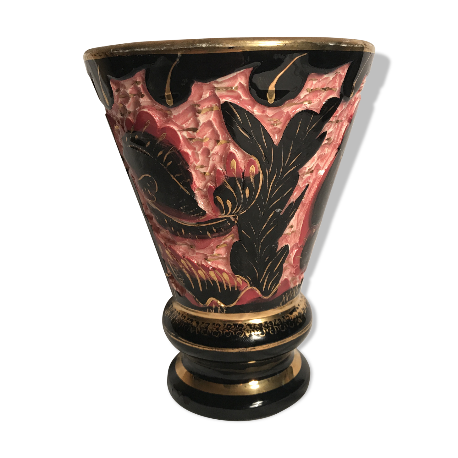Former Monte Carlo décor hand vintage ceramic vase