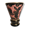 Vase ancien en céramique Monte Carlo décor main vintage