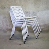 Set of five vintage patio chairs