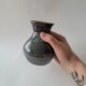 Small blue enamelled vase