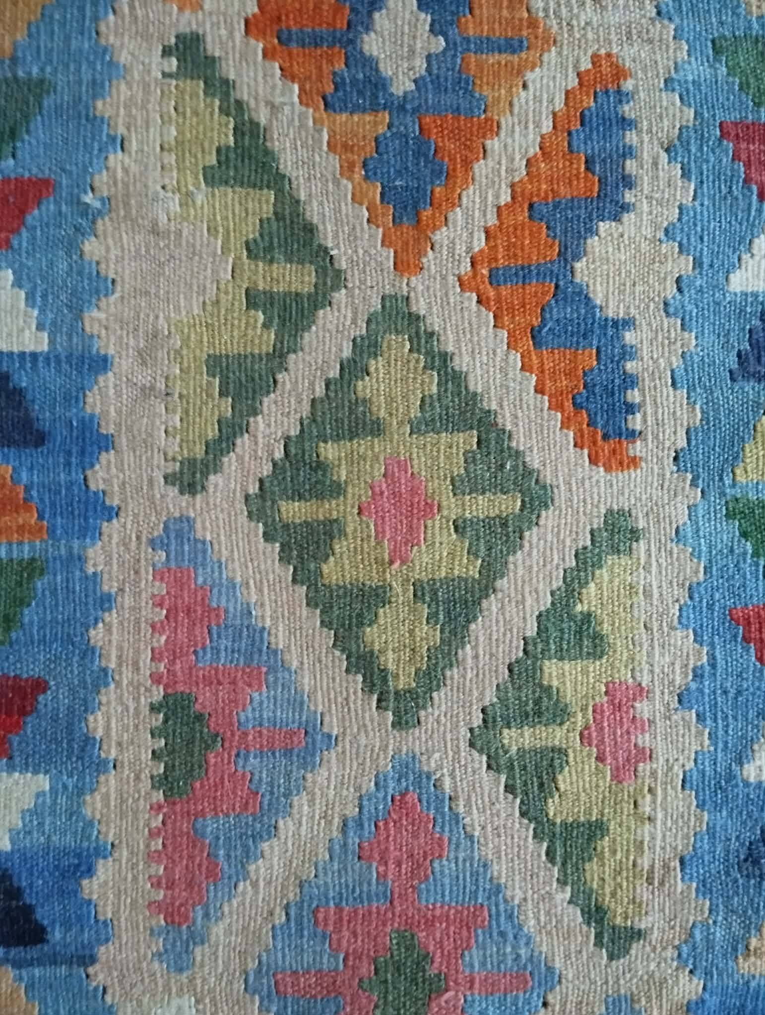 Handmade Persian Qashqai hallway rug 209x64cm