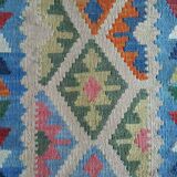 Handmade Persian Qashqai hallway rug 209x64cm