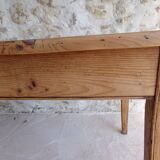 Farmhouse table in raw wood