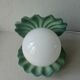 Ceramic shell lamp and opaline, 80s