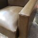Vintage Scandinavian olive green armchairs