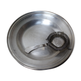 Plat rond creux en métal argenté "Poccardi"