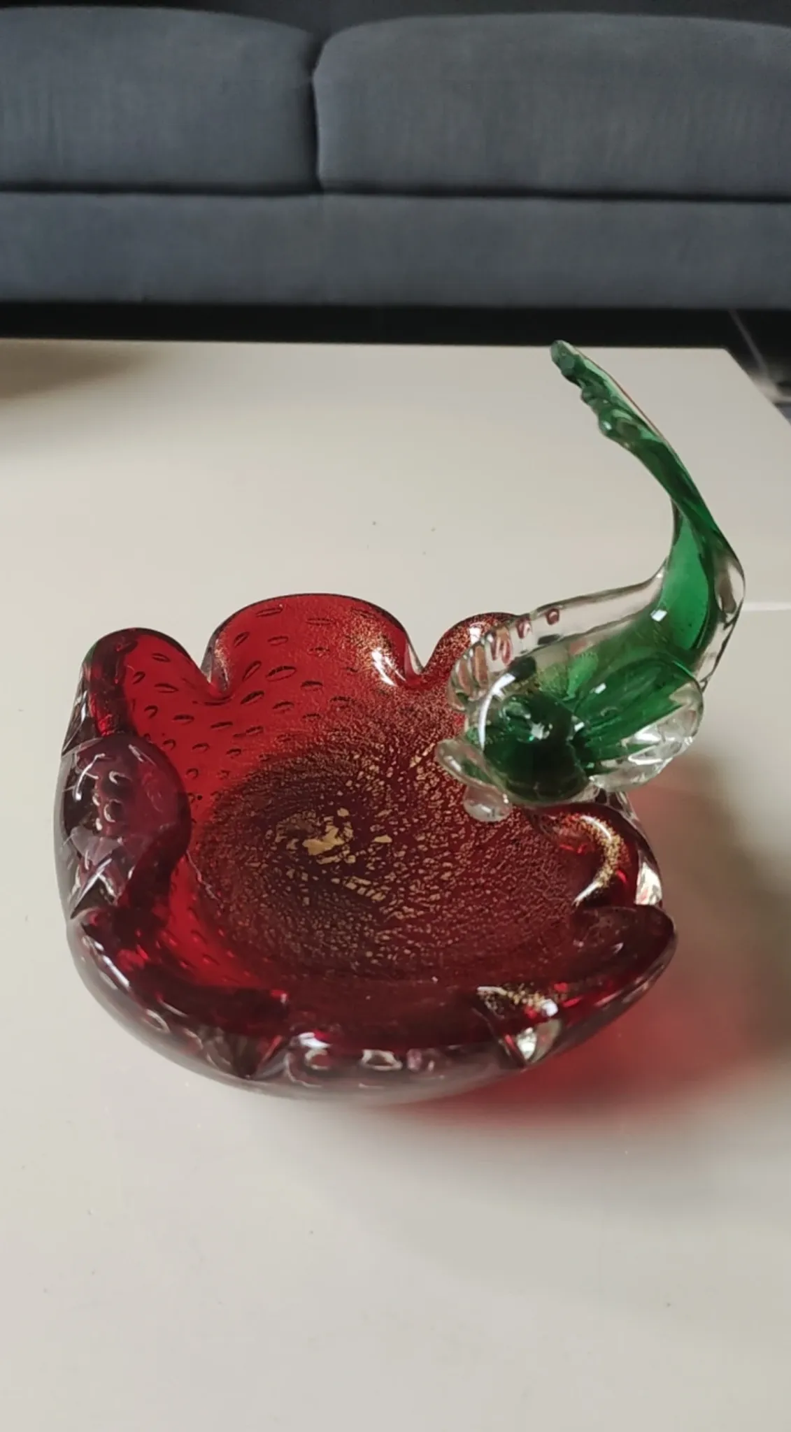 Large Ashtray/Tray Murano, Toso. Fish figurine.