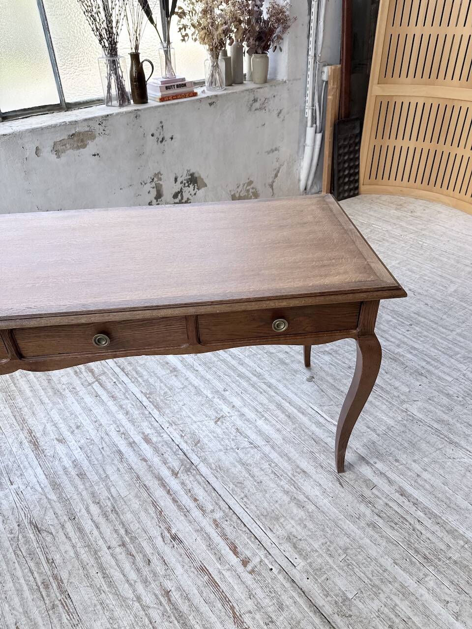 Console bureau en chêne 1960