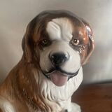 Large ceramic St Bernard dog