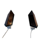 Pair of French wall lights with geometric design in copper, 1960, France.