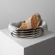 Vintage silver-plated metal bowl with curved relief design, Italy 1960s, elegant appetizer plate
