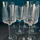10 vintage engraved crystal walking glasses