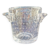Seau à glaçons, verre épais bullé, Schneider Paris