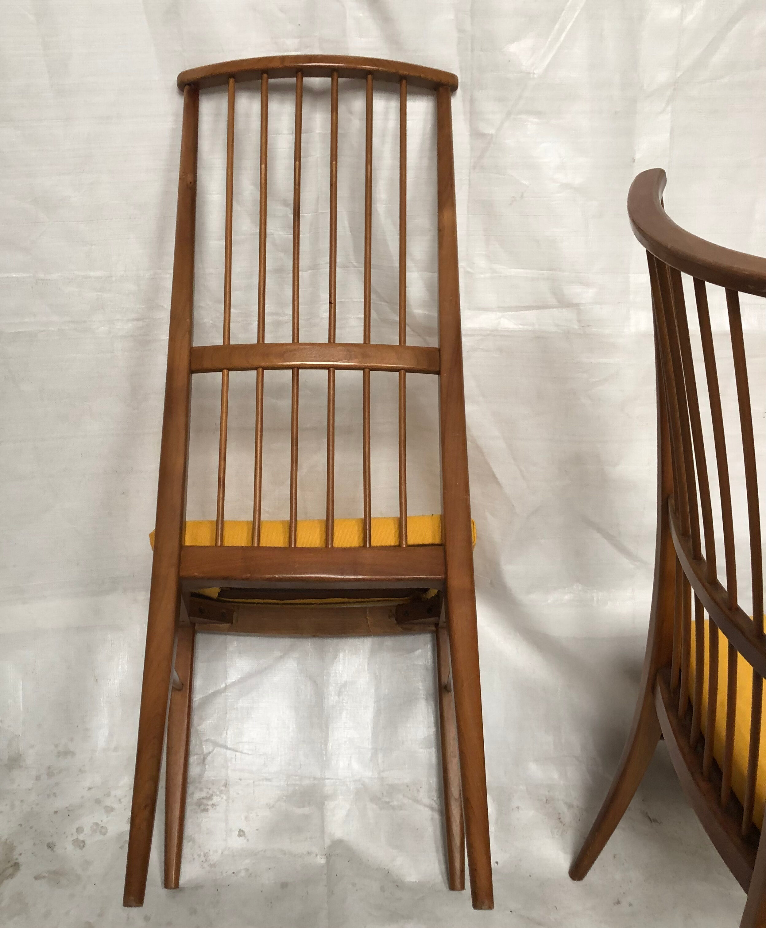 Vintage blonde wood chairs 60s