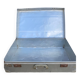 Old large vintage 50s aluminum suitcase