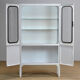 Glass & iron medical cabinet, 1970s