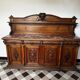 Two-part Renaissance-style buffet - Solid oak & marble, late 19th century