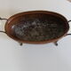 Copper planter, brass and ceramic handles